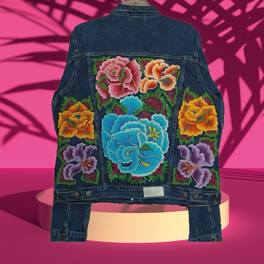 Embroidered Denim Jacket : Garden of Roses